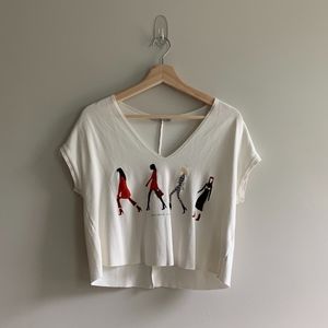 SHEIK FASHION BASIC GRAPHIC CROP TOP